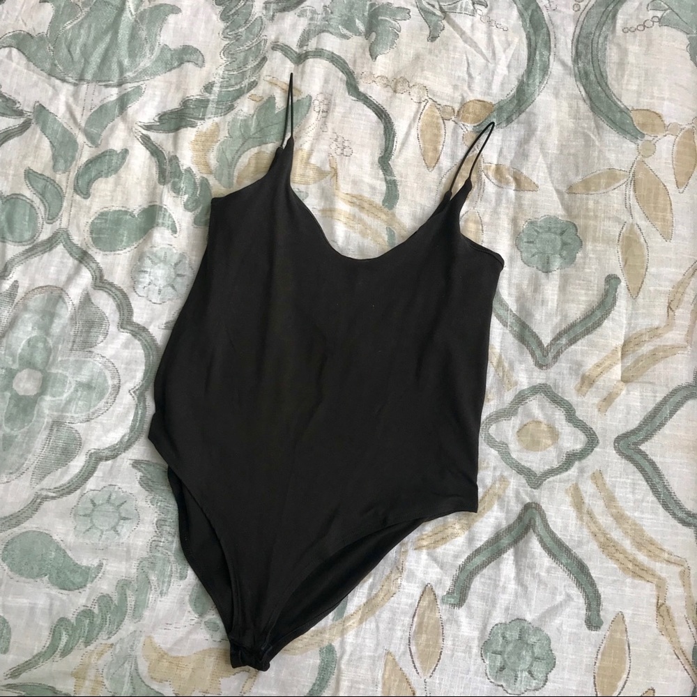 Black tank top body suit